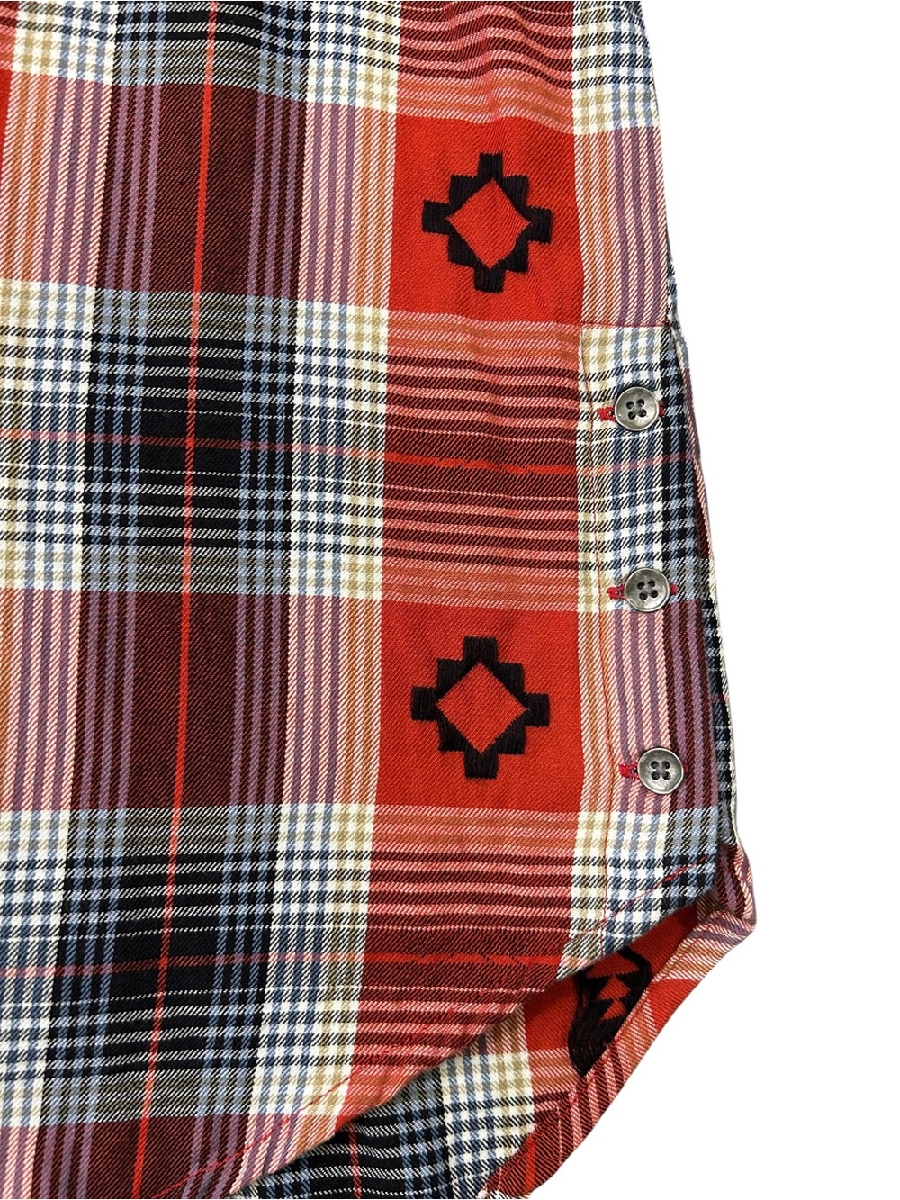 Ariat "Etna" Embroidered Aztec Plaid Flannel Button-Up Shirt Women’s Size Small - Picture 5 of 8